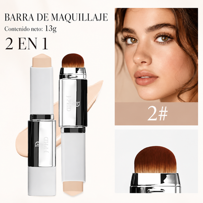Base de Maquillaje 2 en 1 con Brocha Aplicadora