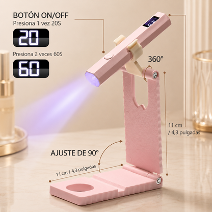 Lámpara UV LED LCD Inalámbrica para Uñas