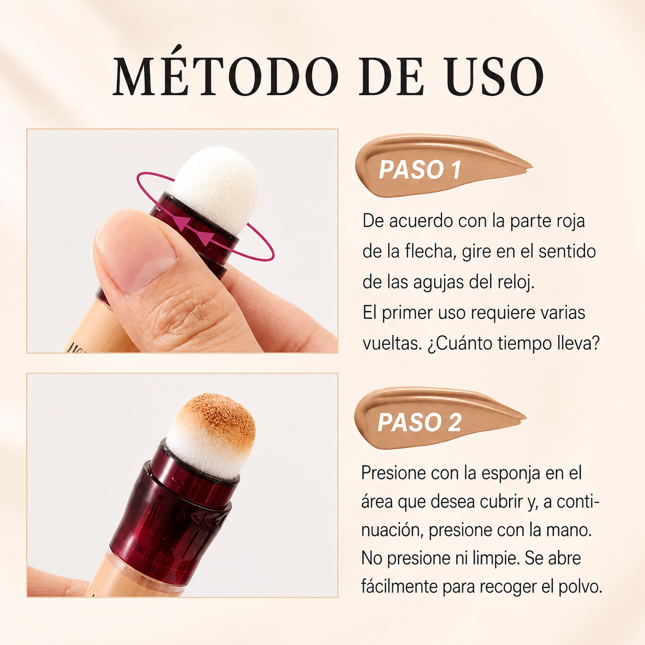 Corrector Líquido de Alta Cobertura para Ojeras e Imperfecciones