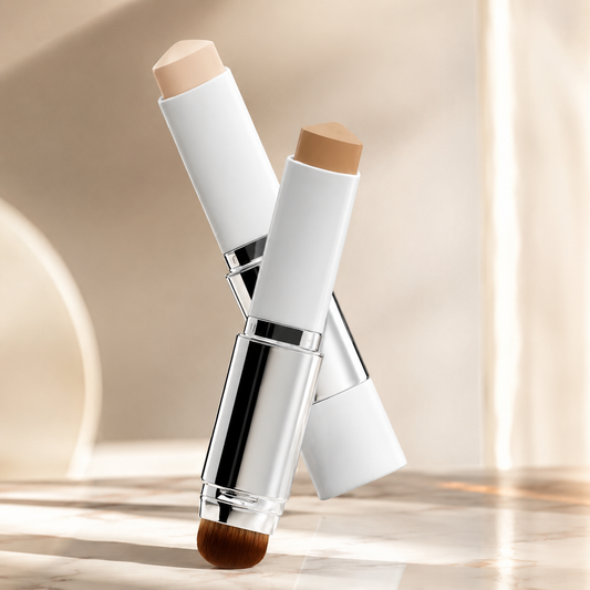 Base de Maquillaje 2 en 1 con Brocha Aplicadora