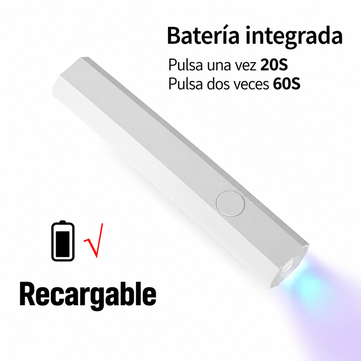 Lámpara UV LED LCD Inalámbrica para Uñas
