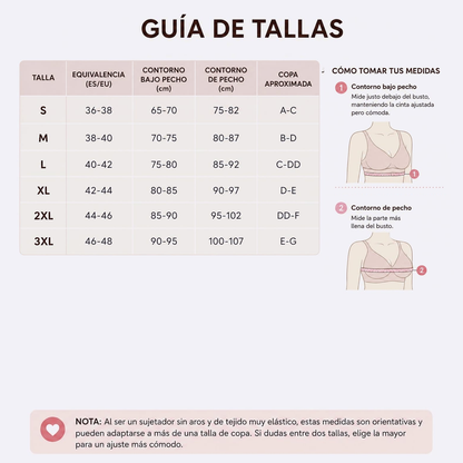 Sujetador Push-Up Sin Aros