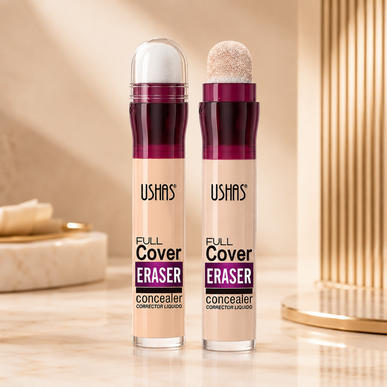 Corrector Líquido de Alta Cobertura para Ojeras e Imperfecciones
